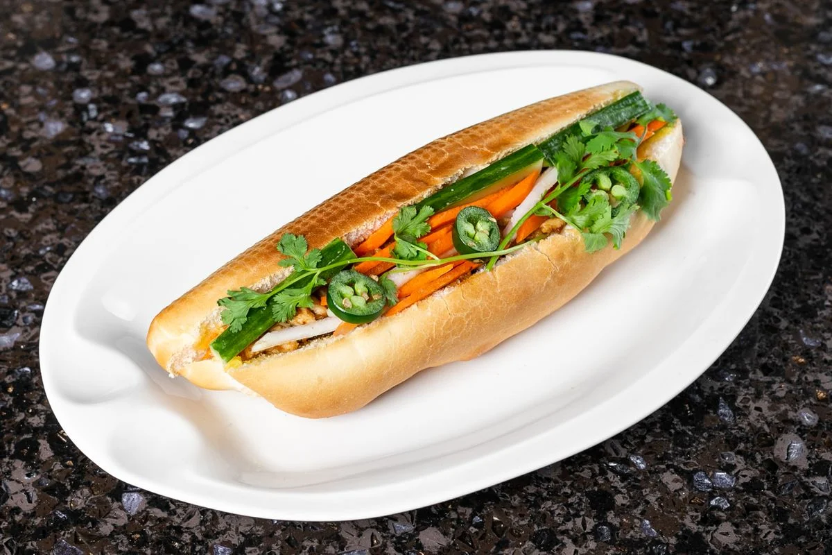 Special Banh Mi — Vietnamese baguette sandwich at Mai's Kitchen Saskatoon