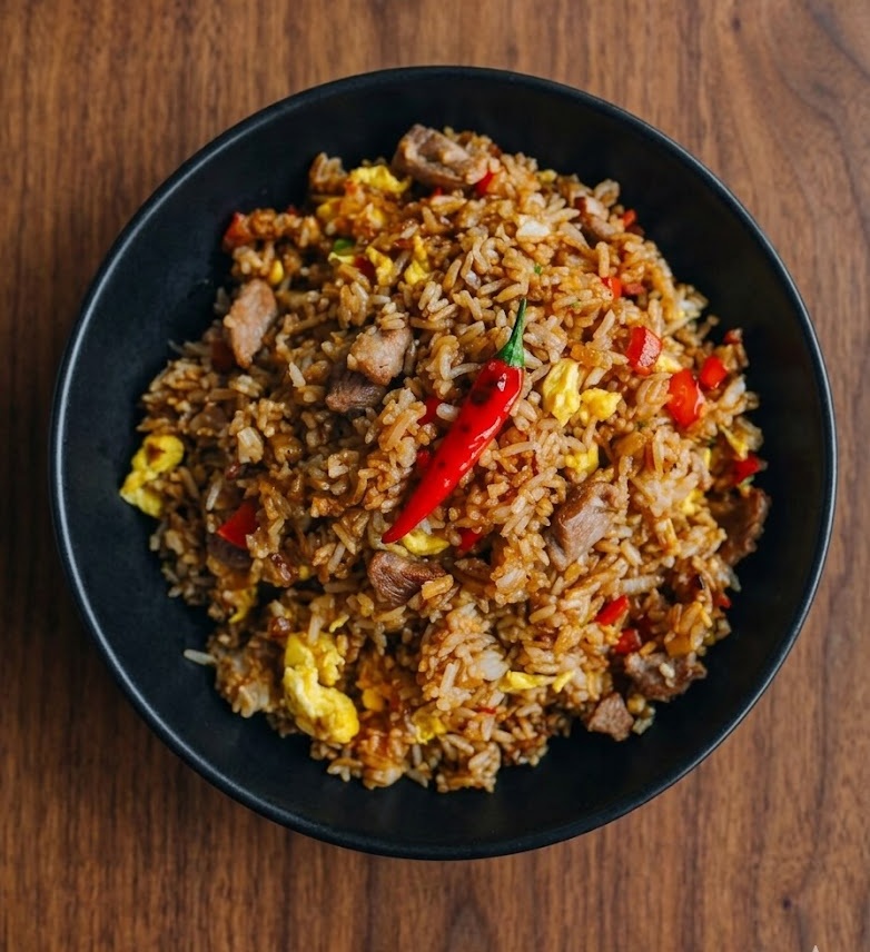 Thai Fried Rice — lemon-zest infused fried rice at Mai's Kitchen Saskatoon